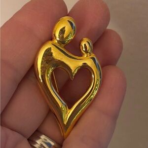 VINTAGE Mother and Child Brooch/Pin